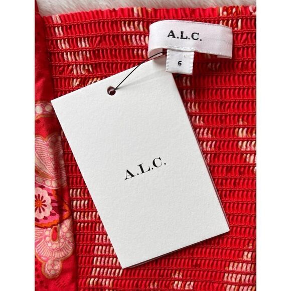 NWT A.L.C. Arit Floral Cotton Sweetheart Crop Top in Calla Multi, Size 6 - Picture 15 of 16